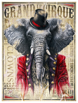 Named contemporary work « Le Grand Cirque », Made by BAZART GRAFIK