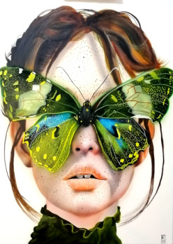 Named contemporary work « Papillon », Made by AERO