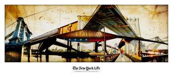 Named contemporary work « NY Bridges », Made by BAZART GRAFIK