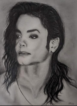 Named contemporary work « Portrait Mickael Jackson », Made by DERMO ART OLIVIA