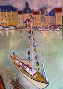 Named contemporary work « honfleur », Made by ALEXANDRE CHANIER