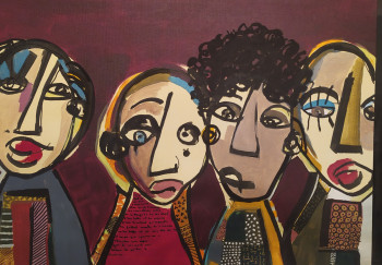Named contemporary work « Famille », Made by ANNE L