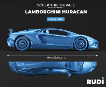 Named contemporary work « Huracan on Wall », Made by RUDI