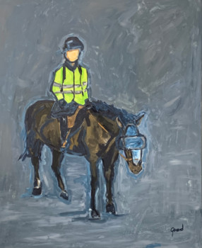 Named contemporary work « Policeman », Made by GERARD LARA