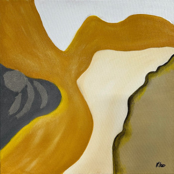 Named contemporary work « Petit Ocre 2 », Made by KLOO