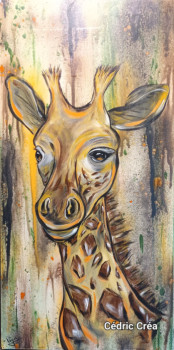 Named contemporary work « Animal girafe », Made by CéDRIC CRéA