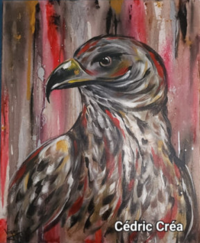 Named contemporary work « Animal faucon », Made by CéDRIC CRéA