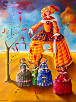 Named contemporary work « La menina que dejó la puerta abierta », Made by RICARDO RODRIGUEZ