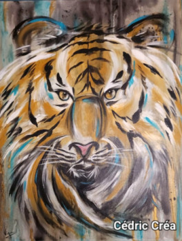 Named contemporary work « Animal - tigre », Made by CéDRIC CRéA