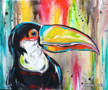 Named contemporary work « Animal - toucan - street art », Made by CéDRIC CRéA