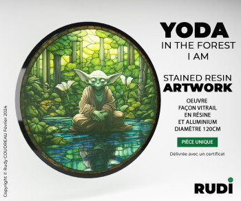 Named contemporary work « Yoda In The Forest I am », Made by RUDI
