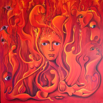 Named contemporary work « El fuego », Made by RICARDO RODRIGUEZ