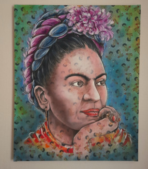 Named contemporary work « Frida Kahlo », Made by OLIVIER PESTY
