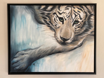 Named contemporary work « Tigre blanc », Made by VéRONIQUE KELLER