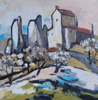 Named contemporary work « Village Provence », Made by BOURILLON KAO