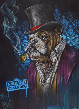 Named contemporary work « English Class Dog », Made by BAZART GRAFIK