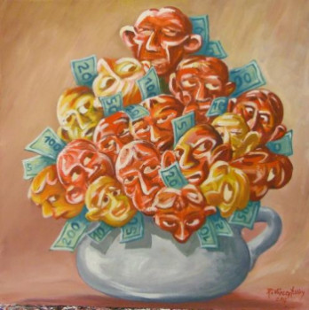Named contemporary work « Bouquet de cons », Made by RENé VINCENT-VIRY