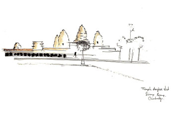 Named contemporary work « Cambodge - Temple », Made by ALICE