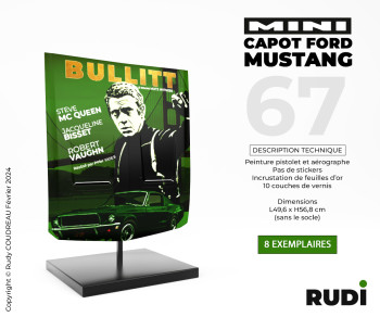 Named contemporary work « Mini Mustang Bullit », Made by RUDI
