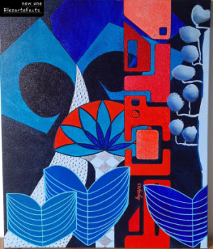Named contemporary work « Totem dans la nuit », Made by LEZARTEFACTS