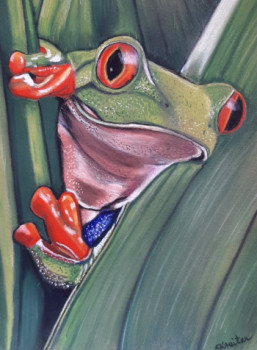 Named contemporary work « Grenouille », Made by SERGE KREITER