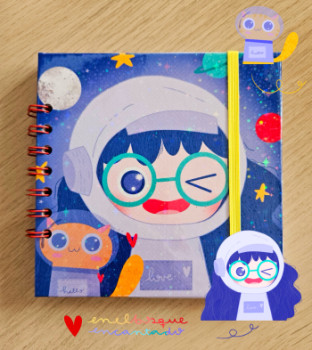 Named contemporary work « Notebook Niña Astronauta », Made by ENELBOSQUEENCANTADO