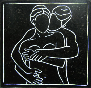 Named contemporary work « Abrazo », Made by GUIO