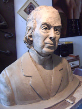 Named contemporary work « Busto del poeta venezolano Aquiles Nazoa », Made by YUL PéREZ