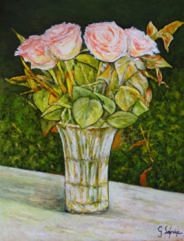 Named contemporary work « Roses Espérance », Made by LEFEVRE