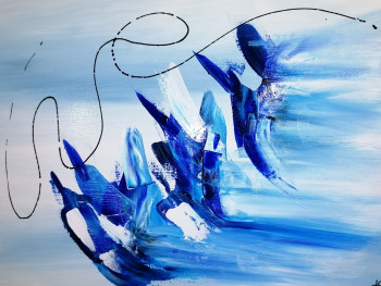 Named contemporary work « Le Silence du Bleu », Made by HERVé BRAULT