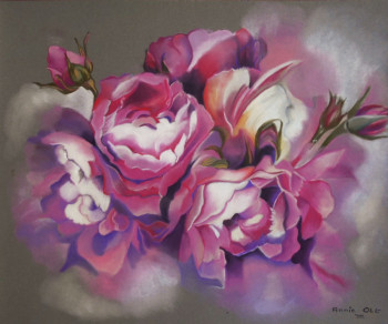 Named contemporary work « LA VIE EN ROSE », Made by ANNIE-OLL