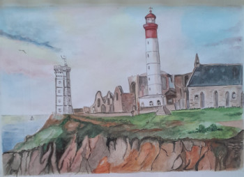 Named contemporary work « Le phare de la pointe St Mathieu - Finistère », Made by JOSEPHINE