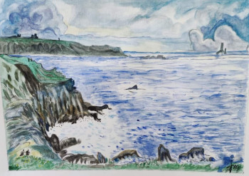Named contemporary work « La pointe du Raz - Finistère », Made by JOSEPHINE