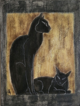 Named contemporary work « Nam's cats », Made by STEFAN