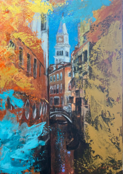 Named contemporary work « Venise », Made by DANY LACHAUD