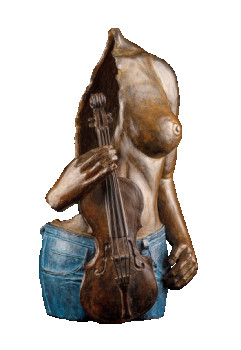 Named contemporary work « Musicienne », Made by PHILIPPE CRIVELLI