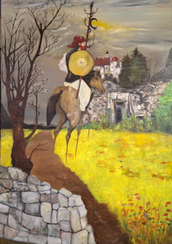 Named contemporary work « le cavalier », Made by RAIMS