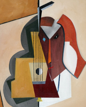 Named contemporary work « Guitarra y mascara », Made by WILLYLP