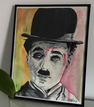 Named contemporary work « Chaplin », Made by INCURAVLE 13 ART