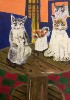 Named contemporary work « Les chats du Sirleny Montes », Made by TAGOQUI