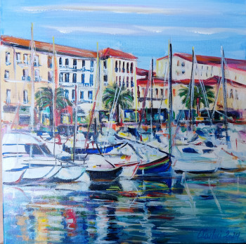 Named contemporary work « Port Vendres, le port », Made by CLICKART+