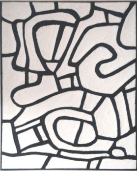 Named contemporary work « 100x80cm 11-04-24 (Dubuffet) », Made by ALAIN MAUDOUX