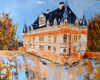 Named contemporary work « Château Azay le Rideau », Made by JEAN PIERRE SALLE