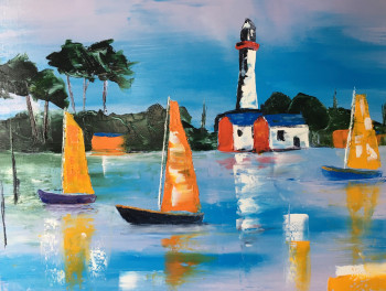Named contemporary work « Le Phare », Made by JEAN PIERRE SALLE