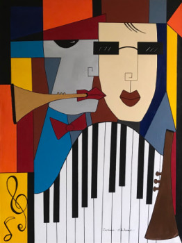 Named contemporary work « Jazz », Made by CORINE CHIBRAC