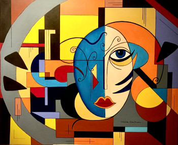 Named contemporary work « Masque », Made by CORINE CHIBRAC