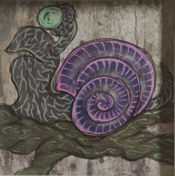 Named contemporary work « Escargot », Made by COPAINTER72
