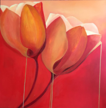 Named contemporary work « Tulipes », Made by RENéE OCONEL