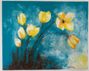 Named contemporary work « Tulips », Made by CAROLINA
