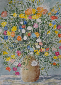 Named contemporary work « bouquet de fleurs », Made by EXPOSITO